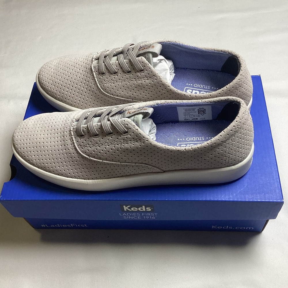 Keds NWT Studio Leap Perf Suede Gray Sneakers Women's Size 8 - Picture 2 of 8